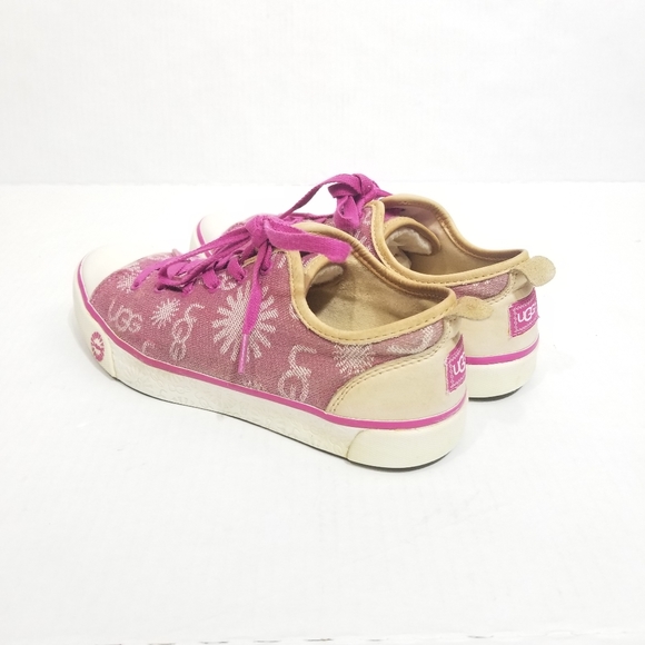 UGG Evera Denim Logo Print Sherpa Lined Sneakers in Pink Womens Size 8.5 - Picture 6 of 11